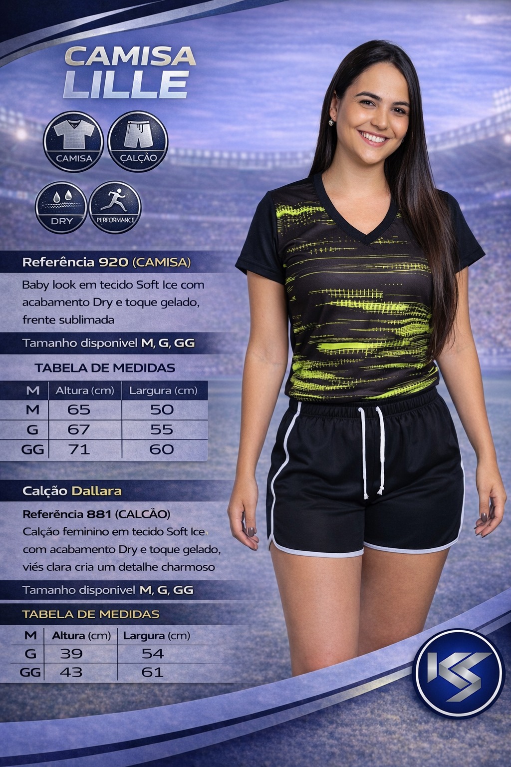 Camisa Feminina Lille tam: M, G e G